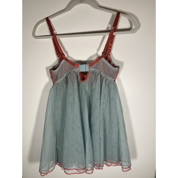 Victoria's Secret blue babydoll sheer top chemise ASO Vampire Diaries 34B - Picture 3 of 11